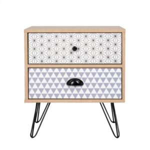 ZIG ZAG ΚΟΜΟΔΙΝΟ SONOMA ΜΕ PATTERN 48x40xH53cm