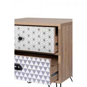 ZIG ZAG ΚΟΜΟΔΙΝΟ SONOMA ΜΕ PATTERN 48x40xH53cm