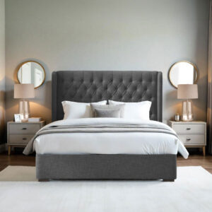 DUCHESS ΚΡΕΒΑΤΙ (ΓΙΑ ΣΤΡΩΜΑ 160x200cm) ΑΝΘΡΑΚΙ 220.5x181x135