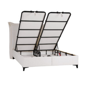 LONGWAVE ΚΡΕΒΑΤΙ ΜΕ ΑΠΟΘΗΚ. ΧΩΡΟ (ΓΙΑ ΣΤΡΩΜΑ 160x200cm) OFF WHITE 06-900 207x180x140