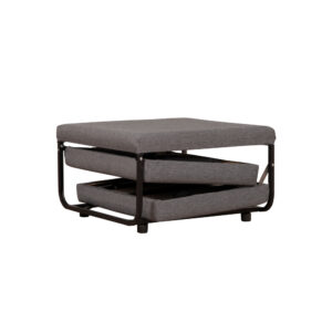 FOLD ΠΟΥΦ ΚΡΕΒΑΤΙ ΑΝΑΔΙΠΛΟΜΕΝΟ ΓΚΡΙ ΣΚΟΥΡΟ 26-861 70x72x43