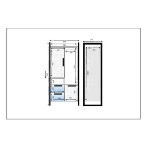 MY HOME 80 ΝΤΟΥΛΑΠΑ SONOMA CEMENT ΣΚΟΥΡΟ 80x50xH180cm