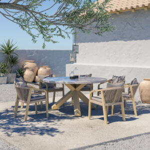 TERRAZZO ΚΑΡΕΚΛΑ ΜΑΞΙΛΑΡΙ BEIGE 66x55x75