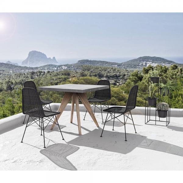 CAMIRO ΤΡΑΠΕΖΙ CEMENT 90x90xH75cm