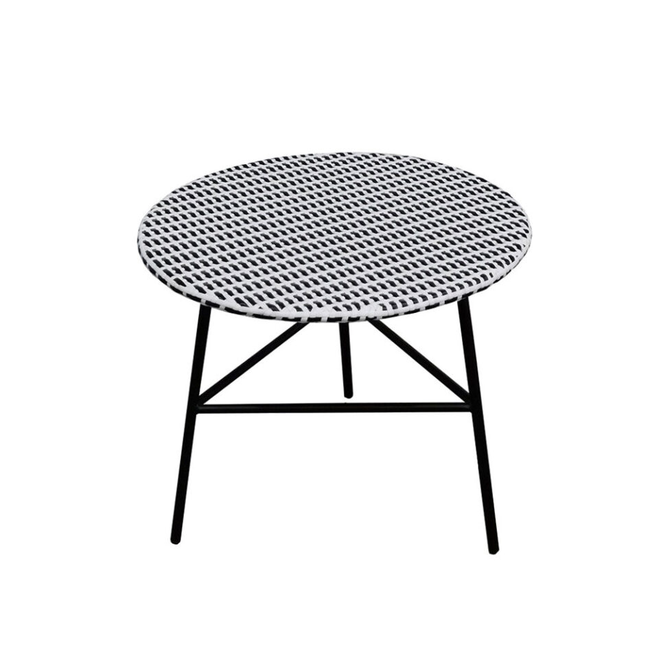 GRANADA COFFEE TABLE ΜΑΥΡΟ ΛΕΥΚΟ 65x65x56