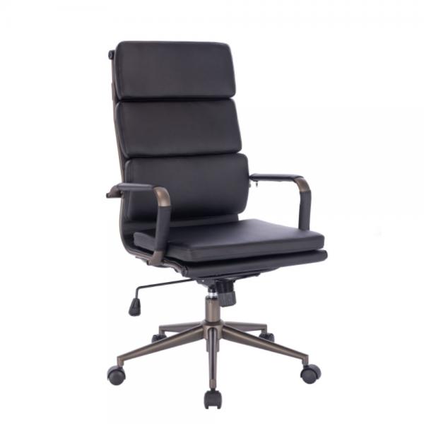 LINE ΚΑΡΕΚΛΑ ΓΡΑΦΕΙΟΥ ΜΑΥΡΟ GUNMETAL 55,5x63,5xH117cm
