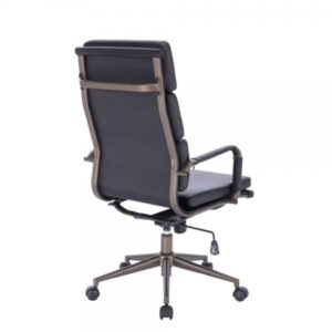 LINE ΚΑΡΕΚΛΑ ΓΡΑΦΕΙΟΥ ΜΑΥΡΟ GUNMETAL 55,5x63,5xH117cm
