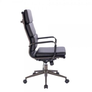 LINE ΚΑΡΕΚΛΑ ΓΡΑΦΕΙΟΥ ΜΑΥΡΟ GUNMETAL 55,5x63,5xH117cm