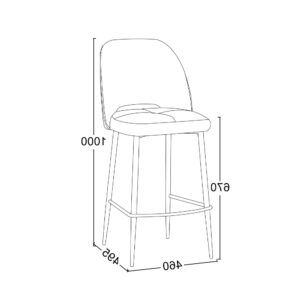 BOUTON ΣΚΑΜΠΟ BAR ΓΚΡΙ ΑΝΟΙΧΤΟ 46x50x99