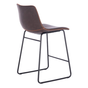 NUEVO ΣΚΑΜΠΟ BAR ΚΑΦΕ ANTIQUE WASHED ΜΑΥΡΟ 46x57.5x89