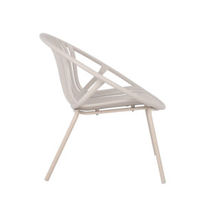 NADIN ΠΟΛΥΘΡΟΝΑ SET 2ΤΕΜ OFF WHITE 79.5x70x74