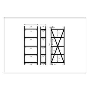 FERRO ΒΙΒΛΙΟΘΗΚΗ 5ΡΑΦΙΑ SONOMA ΜΑΥΡΟ 90x34xH180cm