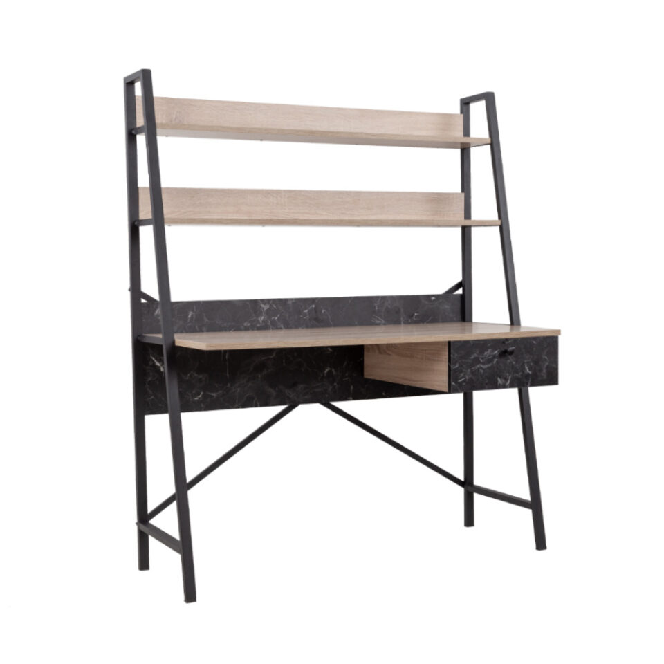 ATRIUM ΓΡΑΦΕΙΟ 1ΣΥΡΤΑΡΙ SONOMA ΜΑΥΡΟ ΠΕΤΡΑ 125x55x150