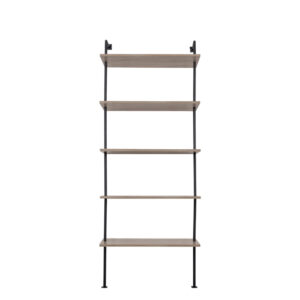 LADDER ΒΙΒΛΙΟΘΗΚΗ 5ΡΑΦΙΑ SONOMA ΜΑΥΡΟ 80x35xH205cm
