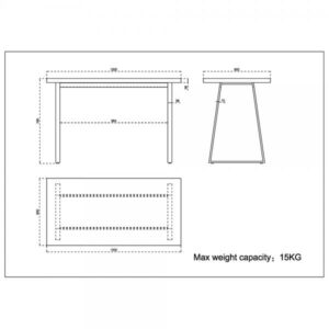 ALE ΓΡΑΦΕΙΟ SONOMA ΜΑΥΡΟ 120x60xH76cm