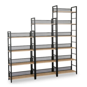 NEST ΒΙΒΛΙΟΘΗΚΗ ΦΥΣΙΚΟ ΜΑΥΡΟ 60x28x154