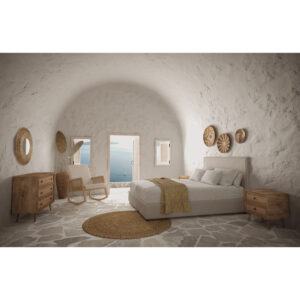 LOCA ΚΡΕΒΑΤΙ ΧΩΡΙΣ ΑΠΟΘΗΚ. ΧΩΡΟ (ΓΙΑ ΣΤΡΩΜΑ 160x200cm) BEIGE TEXAS03 161x207x122