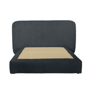 OVAL ΚΡΕΒΑΤΙ ΧΩΡΙΣ ΑΠΟΘΗΚ. ΧΩΡΟ (ΓΙΑ ΣΤΡΩΜΑ 160x200cm) ΑΝΘΡΑΚΙ 221x209x122