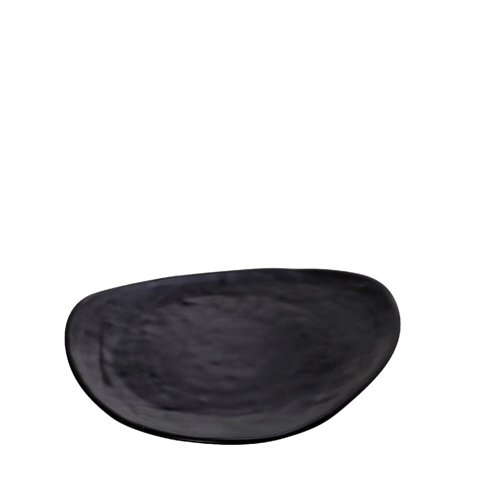 BLACK ΠΙΑΤΟ ΤΡΙΓ.24Χ26Χ2ΕΚ WAVY MATTE ΜΕΛΑΜΙΝΗΣ