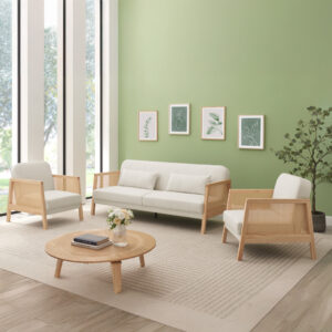 AMMOS ΚΑΝΑΠΕΣ ΚΡΕΒΑΤΙ 3ΘΕΣΙΟΣ OFF WHITE 196x82x81