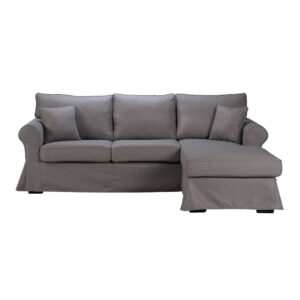 ASHLEY ΚΑΝΑΠΕΣ ΓΩΝΙΑ ΔΕΞΙΑ ΜΕ ΑΠΟΣΥΡΟΜΕΝΟ ΓΚΡΙ 236x171x91