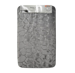 ΠΑΤΑΚΙ ΜΠΑΝΙΟΥ MEMORY FOAM ΓΚΡΙ ΒΟΤΣΑΛΟ ΜΕ SBR 50x80εκ.