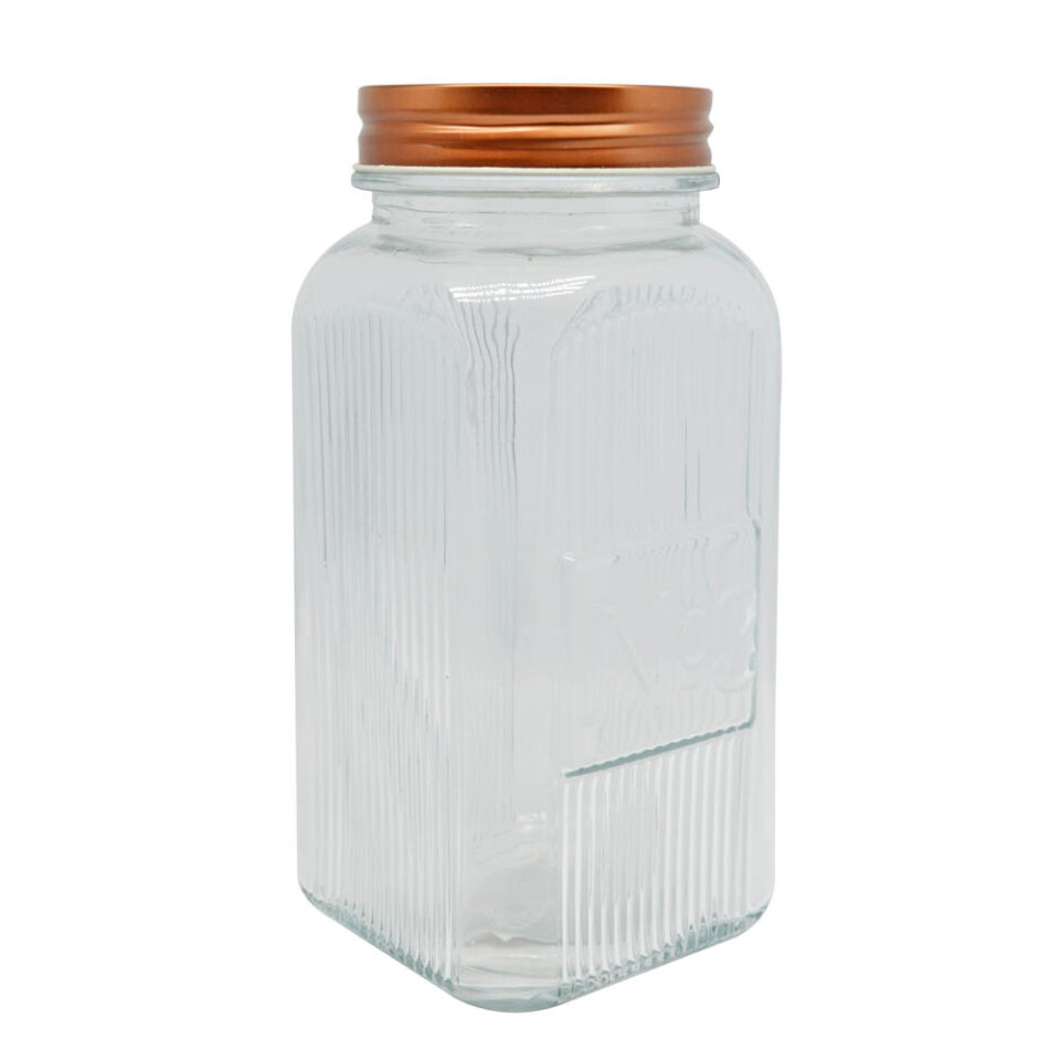 ΒΑΖΟ ΓΥΑΛΙΝΟ ΜΕ ROSE GOLD ΜΕΤΑΛΛΙΚΟ ΚΑΠΑΚΙ 1500ml