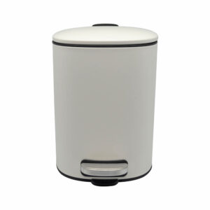ΚΑΛΑΘΙ ΜΠΑΝΙΟΥ 5lt INOX ΤΕΤΡΑΓΩΝΟ ΑΣΠΡΟ ΜΑΤ SOFT CLOSE