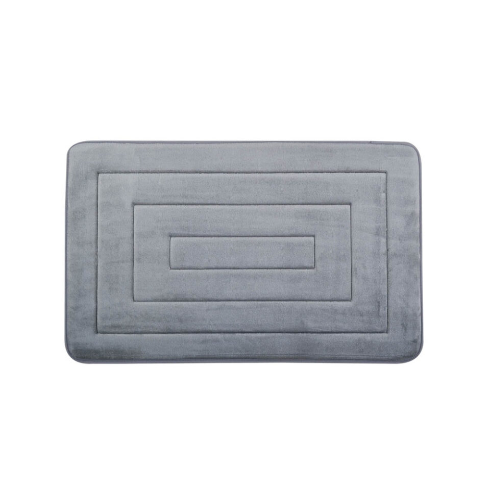 ΠΑΤΑΚΙ ΜΠΑΝΙΟΥ MEMORY FOAM ΓΚΡΙ ΜΕ SBR 50x80εκ.