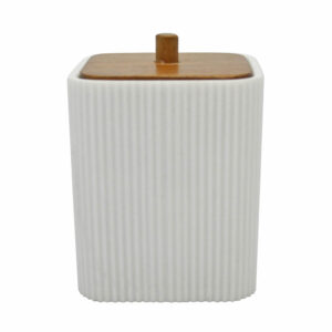 ΘΗΚΗ ΓΙΑ ΜΠΑΤΟΝΕΤΕΣ ΠΟΛΥΕΣΤΕΡΙΚΗ ΑΣΠΡΗ ΜΕ ΞΥΛΟ ΑΚΑΚΙΑΣ 7,5x7,6x10εκ.