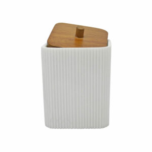 ΘΗΚΗ ΓΙΑ ΜΠΑΤΟΝΕΤΕΣ ΠΟΛΥΕΣΤΕΡΙΚΗ ΑΣΠΡΗ ΜΕ ΞΥΛΟ ΑΚΑΚΙΑΣ 7,5x7,6x10εκ.