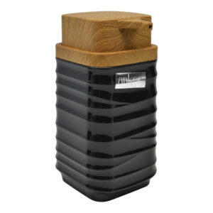 DISPENSER ΠΛΑΣΤΙΚΟ ΜΑΥΡΟ LUNA ΜΕ ΕΦΕ ΞΥΛΟΥ ΣΤΟ ΚΑΠΑΚΙ 7x7x14,5 εκ.