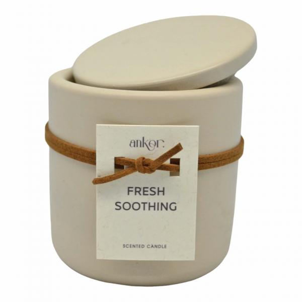 ΑΡΩΜΑΤΙΚΟ ΚΕΡΙ FRESH SOOTHING ΣΕ ΤΣΙΜΕΝΤΕΝΙΟ ΔΟΧΕΙΟ ΜΕ ΚΑΠΑΚΙ 7,7x7,7x8εκ.