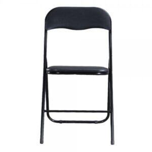 ΚΑΡΕΚΛΑ ΜΕΤΑΛΛΙΚΗ ΠΤΥΣΣΟΜΕΝΗ ΜΕ ΜΑΥΡΟ PVC ΚΑΘΙΣΜΑ ΚΑΙ ΠΛΑΤΗ 43,5x47x80εκ.