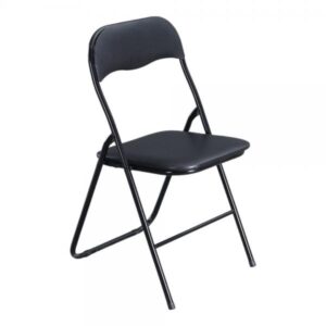 ΚΑΡΕΚΛΑ ΜΕΤΑΛΛΙΚΗ ΠΤΥΣΣΟΜΕΝΗ ΜΕ ΜΑΥΡΟ PVC ΚΑΘΙΣΜΑ ΚΑΙ ΠΛΑΤΗ 43,5x47x80εκ.