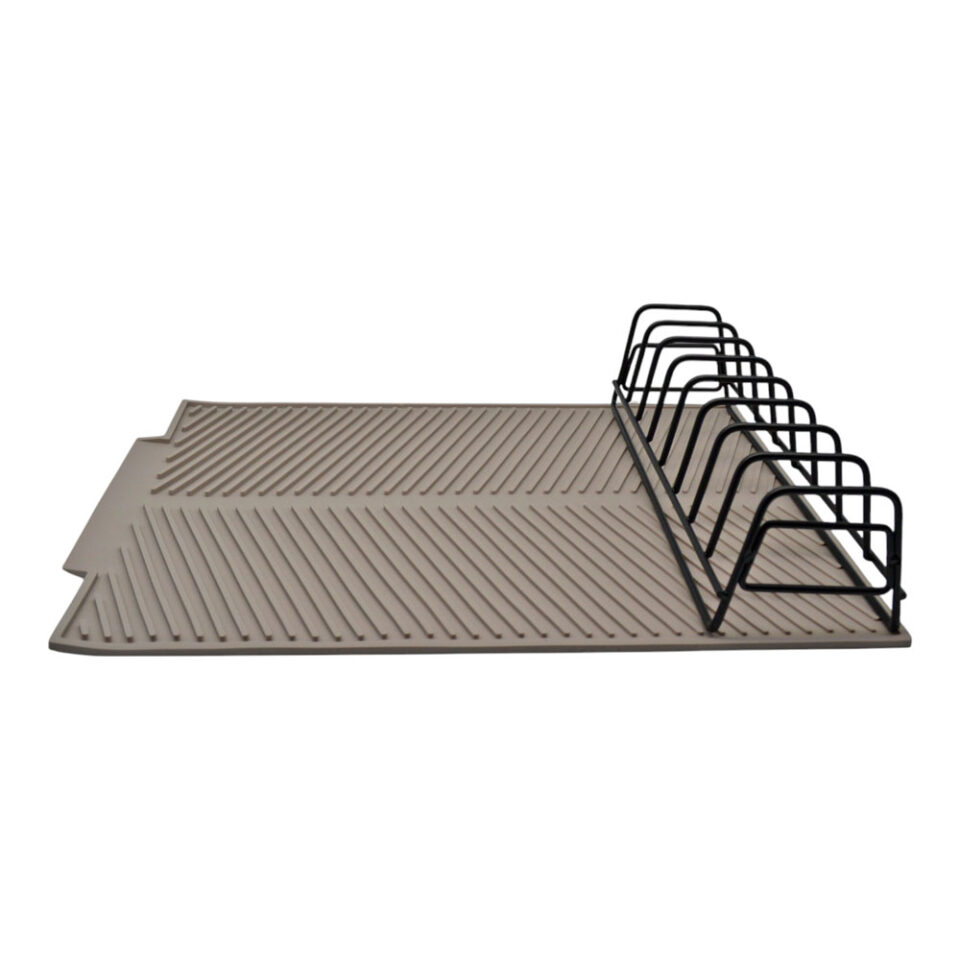 ΠΙΑΤΟΘΗΚΗ ΜΕΤΑΛΛΙΚΗ ΜΕ ΔΙΣΚΟ ΣΙΛΙΚΟΝΗΣ ΣΕ TAUPE ΧΡΩΜΑ 42x33x8εκ.