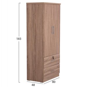 ΝΤΟΥΛΑΠΑ ΜΕ ΣΥΡΤΑΡΙΑ SONAMA OAK ΜΕΛΑΜΙΝΗ 80x48x183Υεκ.
