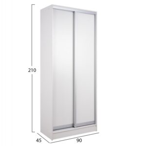 ΝΤΟΥΛΑΠΑ ΣΥΡΟΜΕΝΗ ΜΕΛΑΜΙΝΗΣ 90x45x210Yεκ. ΛΕΥΚΗ 2ΦΥΛΛΗ