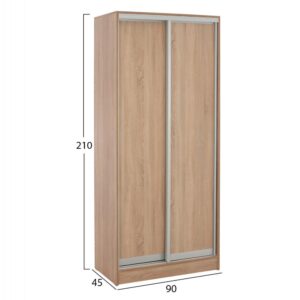 ΝΤΟΥΛΑΠΑ ΣΥΡΟΜΕΝΗ ΜΕΛΑΜΙΝΗΣ 90x45x210Yεκ. SONAMA OAK 2ΦΥΛΛΗ