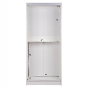 ΝΤΟΥΛΑΠΑ ΣΥΡΟΜΕΝΗ ΜΕΛΑΜΙΝΗΣ 90x45x210Yεκ. ΛΕΥΚΗ 2ΦΥΛΛΗ