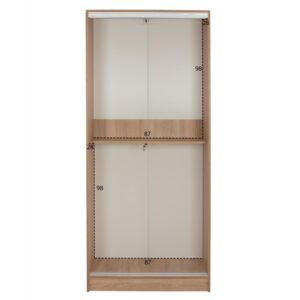 ΝΤΟΥΛΑΠΑ ΣΥΡΟΜΕΝΗ ΜΕΛΑΜΙΝΗΣ 90x45x210Yεκ. SONAMA OAK 2ΦΥΛΛΗ