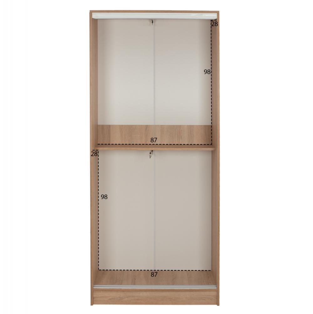 ΝΤΟΥΛΑΠΑ ΣΥΡΟΜΕΝΗ ΜΕΛΑΜΙΝΗΣ 90x45x210Yεκ. SONAMA OAK 2ΦΥΛΛΗ