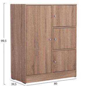 ΝΤΟΥΛΑΠΙ ΜΕ 4 ΑΠΟΘ.ΧΩΡΟΥΣ SONAMA OAK ΜΕΛΑΜΙΝΗ 80x39,5x99,5Υεκ.