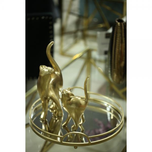 CAT DECO ΓΑΤΑ POLYRESIN ΧΡΥΣΟ 12,5x7xH23cm
