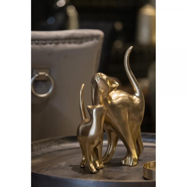 CAT DECO ΓΑΤΑ POLYRESIN ΧΡΥΣΟ 17,5x11xH33cm