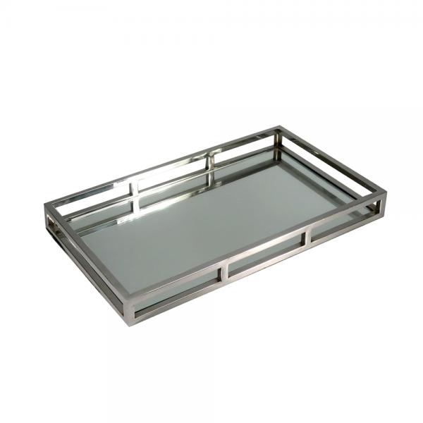 MIROIR ΔΙΣΚΟΣ ΜΕ ΛΑΒΕΣ ΑΛΟΥΜΙΝΙΟ ΑΣΗΜΙ 50x30xH5,5cm