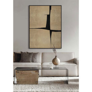 ATTRACTION ΠΙΝΑΚΑΣ ΔΙΑΚΟΣΜΗΣΗΣ 90x120x4 ΚΑΜΒΑΣ ΧΡΥΣΟ ΜΑΥΡΟ MDF ΜΑΥΡΟ