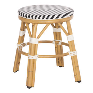 ΣΚΑΜΠΟ ΑΛΟΥΜΙΝΙΟΥ CHINO BAMBOO LOOK-TEXTILENE ΛΕΥΚΟ-ΜΑΥΡΟ Φ36x46Υεκ.