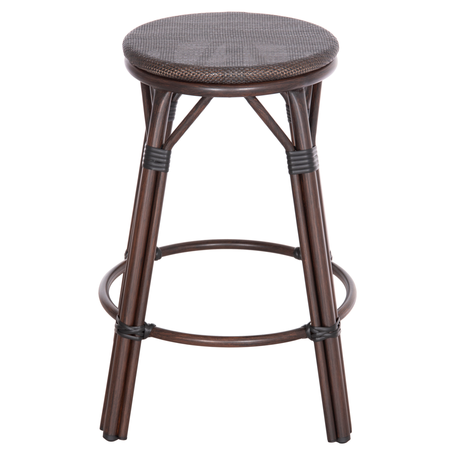 ΣΚΑΜΠΟ ΑΛΟΥΜΙΝΙΟΥ ΜΕΣ.ΥΨΟΥΣ CHINO BAMBOO LOOK & TEXTILENE ΚΑΦΕ 43x43x65Υεκ