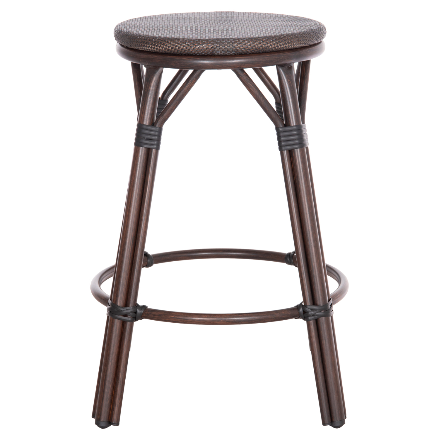 ΣΚΑΜΠΟ ΑΛΟΥΜΙΝΙΟΥ ΜΕΣ.ΥΨΟΥΣ CHINO BAMBOO LOOK & TEXTILENE ΚΑΦΕ 43x43x65Υεκ